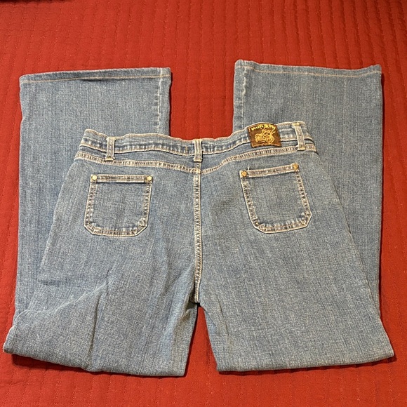 Run & Fly- Made in England- Blue Women's Wide Leg Jeans Size 36/18 - Picture 4 of 15